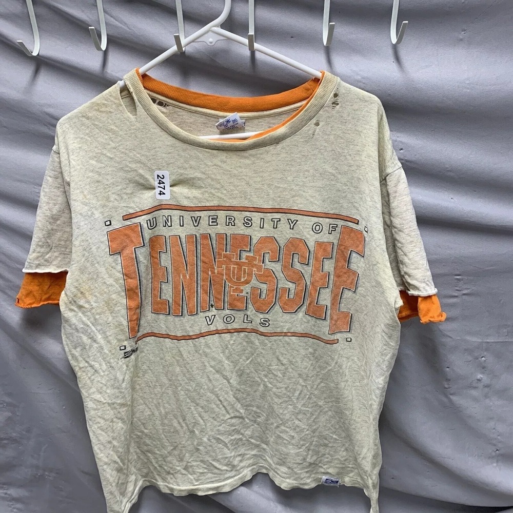 Tennessee Volts Shirt Adult Medium Grey Short Sleeve Distressed Salem 90s Men's